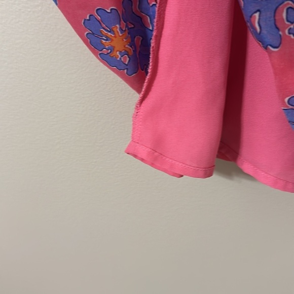 J. Marie Womens Piper Ruffle Dress Floral Print Sz Small Resortwear Chic Preppy - Picture 9 of 10